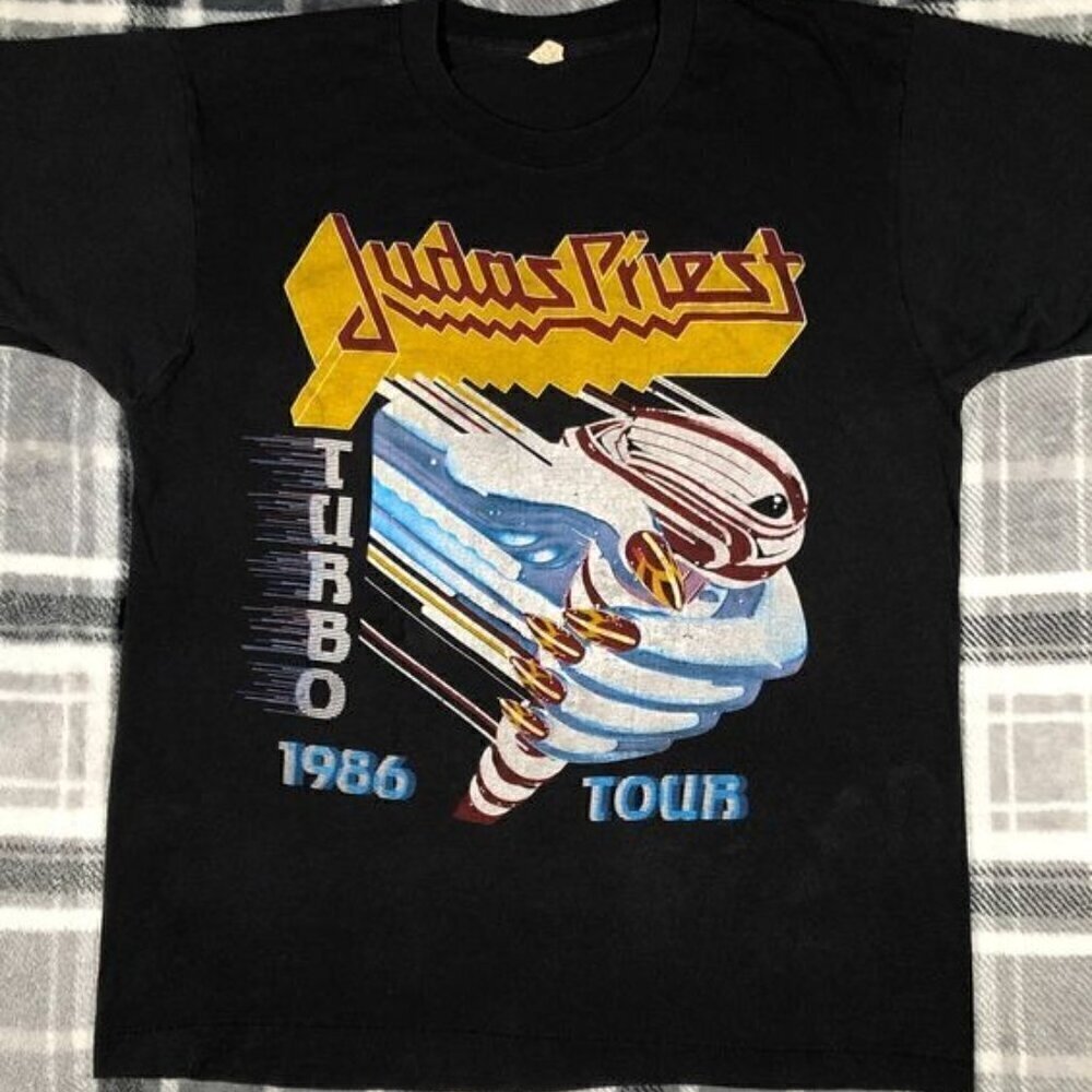 Judas Priest Turbo Tour 1986 Retro Metal Fan T-Shirt